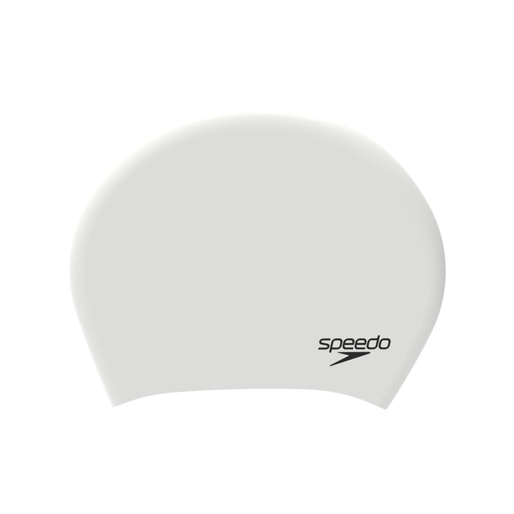 Speedo Long Hair Silicone Swim Cap Speedo white