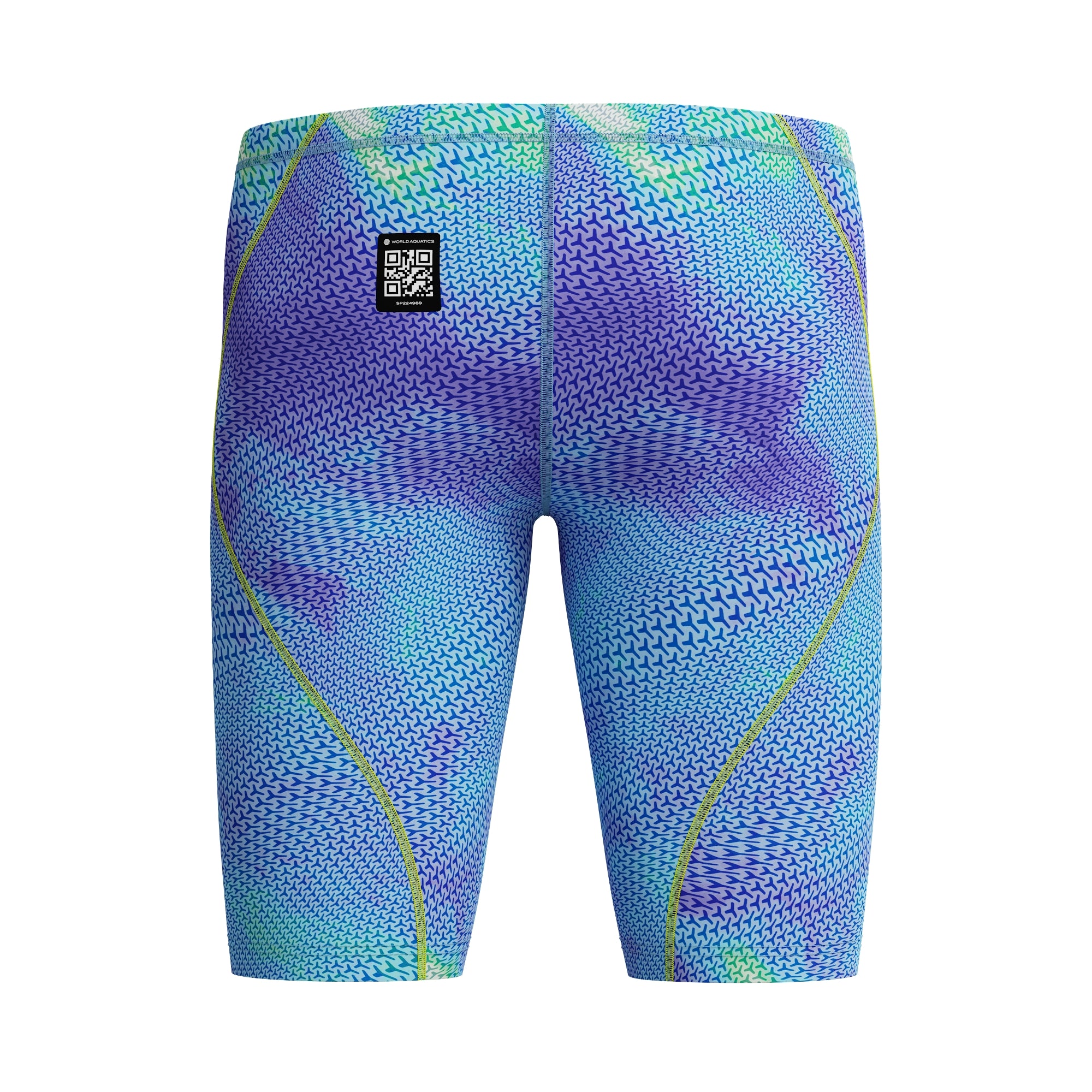 Speedo Men's Fastskin Hyperspark Printed Swim Jammer Under Current/Sugar Blue