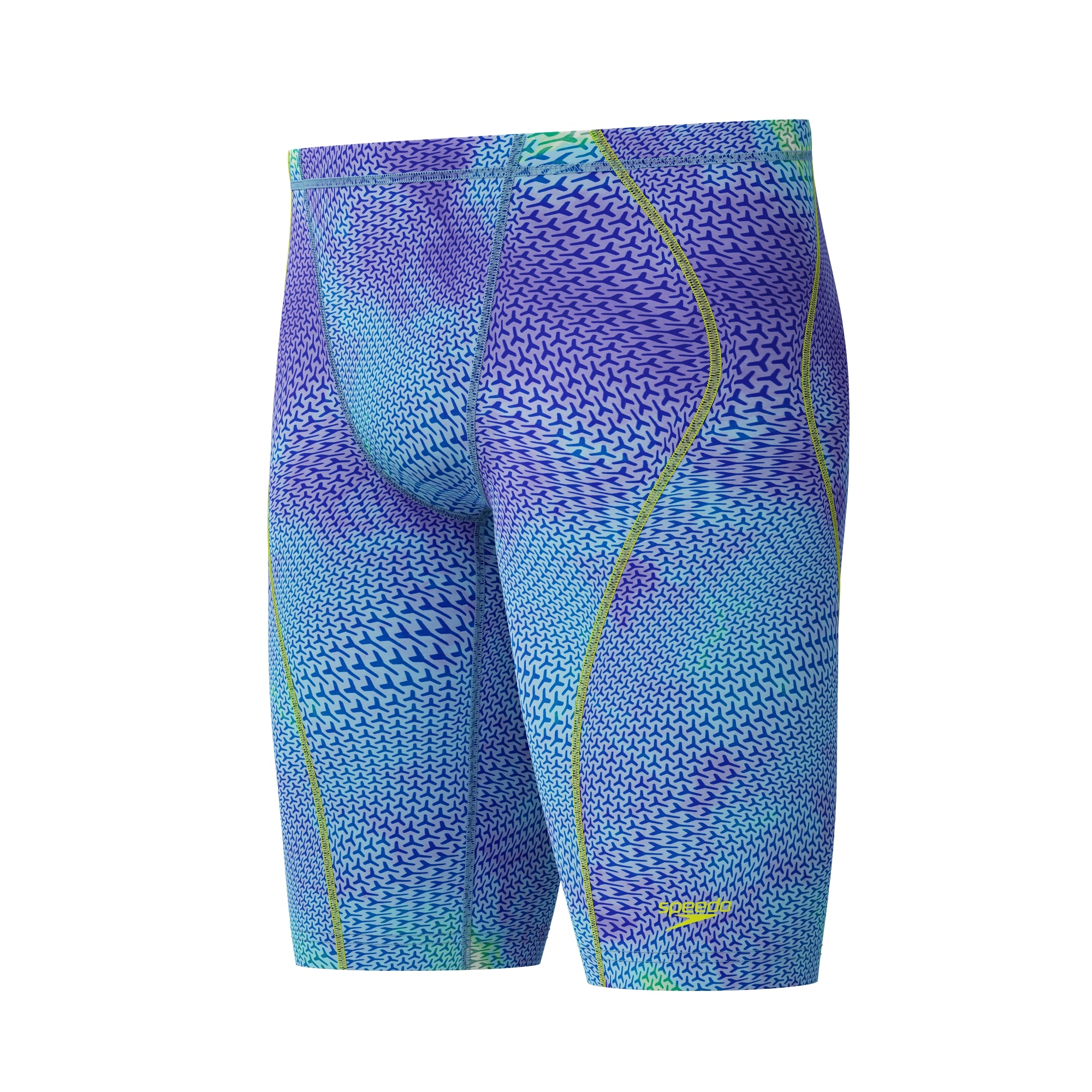 Speedo Men's Fastskin Hyperspark Printed Swim Jammer Under Current/Sugar Blue