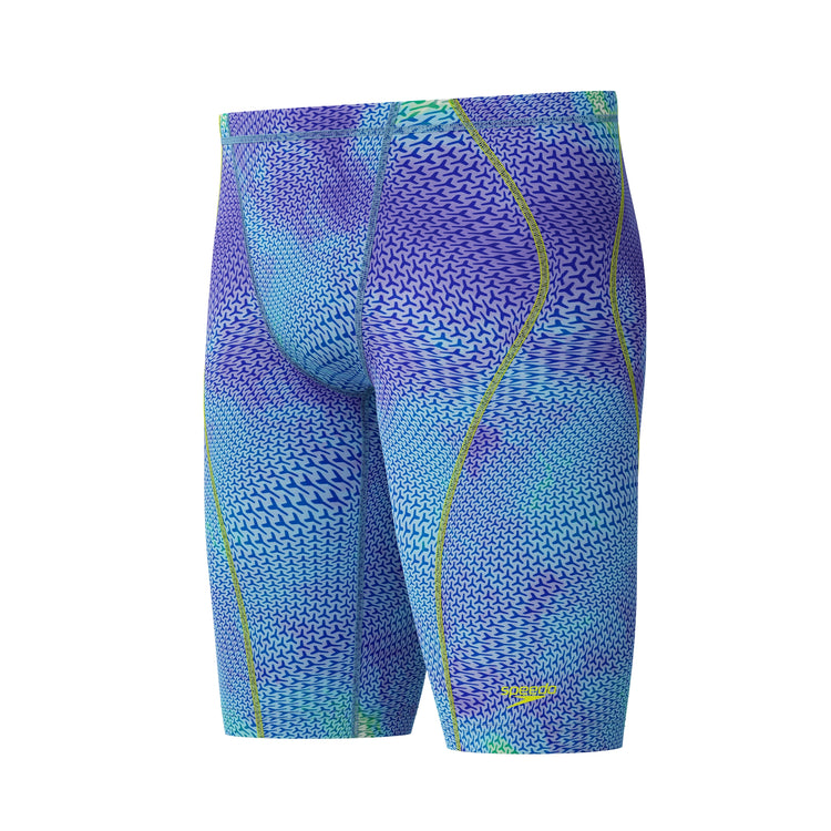 Speedo Men's Fastskin Hyperspark Printed Swim Jammer Under Current/Sugar Blue
