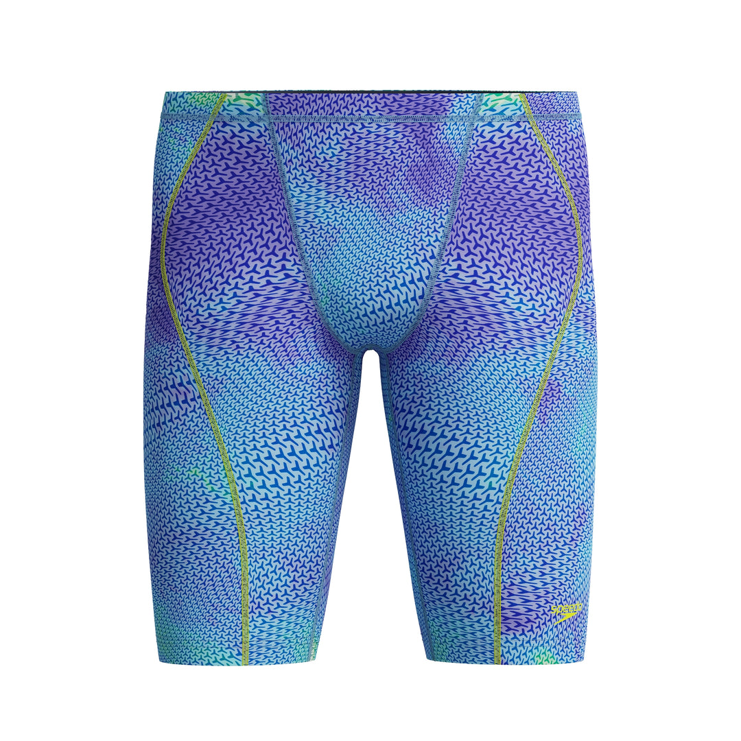 Speedo Men's Fastskin Hyperspark Printed Swim Jammer Under Current/Sugar Blue