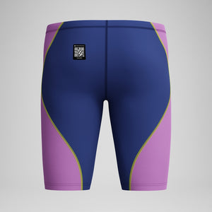 Speedo Men's Fastskin Hyperspark Swim Jammer neon jelly/ noble navy