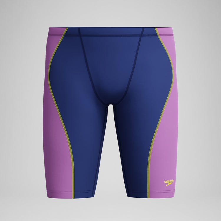 Speedo Men's Fastskin Hyperspark Swim Jammer neon jelly/ noble navy