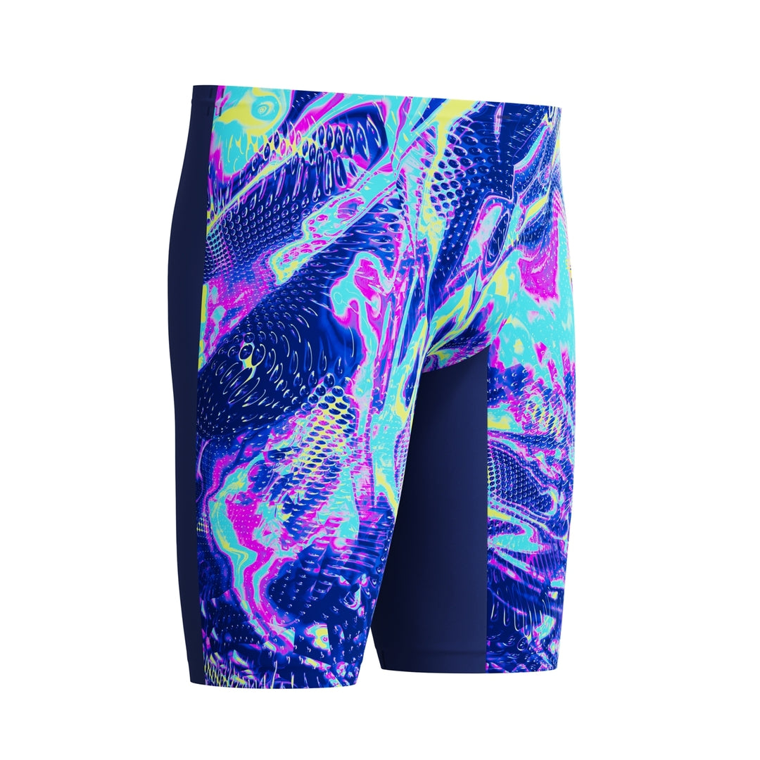 Speedo Men's Fastskin LZR Pure Valor 2.0 Printed Swim Jammer Noble Navy/Morphosis 