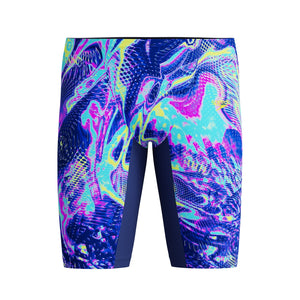 Speedo Men's Fastskin LZR Pure Valor 2.0 Printed Swim Jammer Noble Navy/Morphosis 