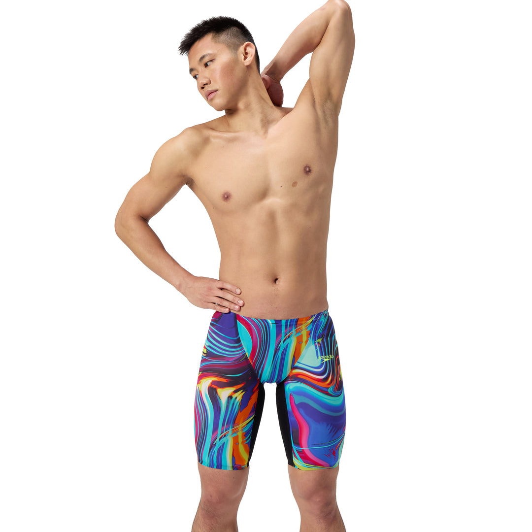 Speedo Men's Fastskin LZR Pure Valor 2.0 Swim Jammer black/ molten blur