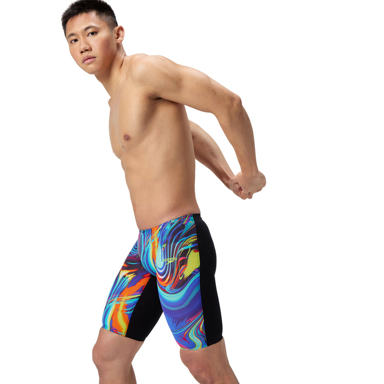 Speedo Men's Fastskin LZR Pure Valor 2.0 Swim Jammer black/ molten blur