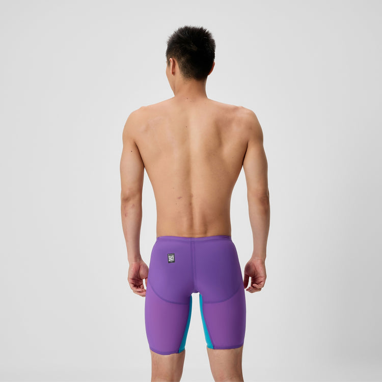 Speedo Men's Fastskin LZR Pure Valor 2.0 Swim Jammer Galaxy Grape/Mayan Blue