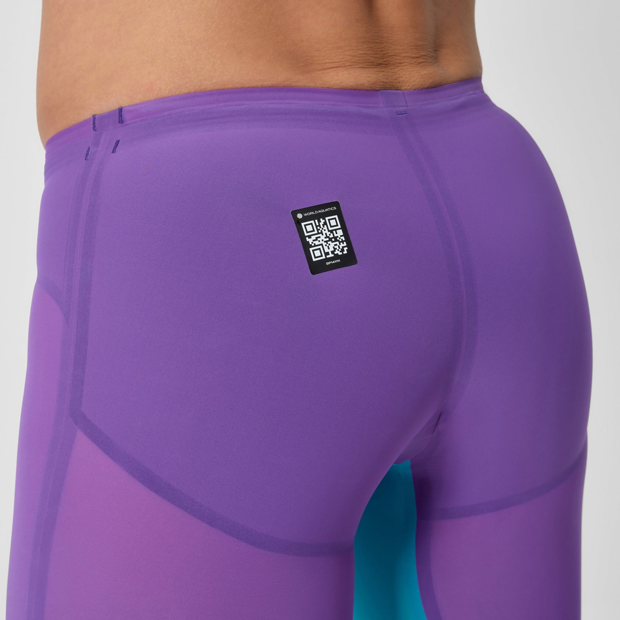 Speedo Men's Fastskin LZR Pure Valor 2.0 Swim Jammer Galaxy Grape/Mayan Blue
