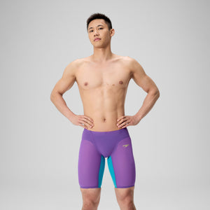 Speedo Men's Fastskin LZR Pure Valor 2.0 Swim Jammer Galaxy Grape/Mayan Blue