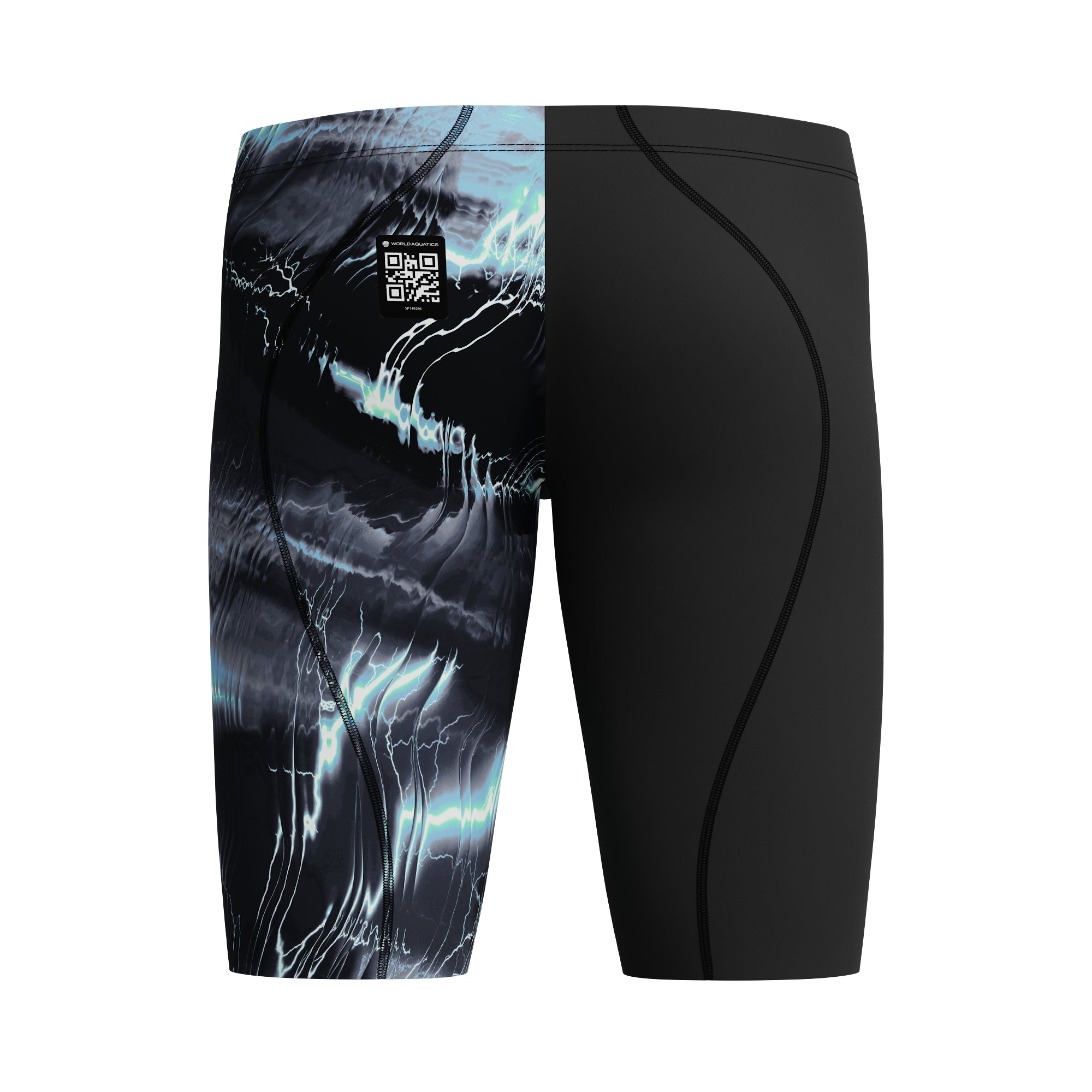 Speedo Men's LZR Pro 2.0 Printed Swim Jammer Electro Static/Black 
