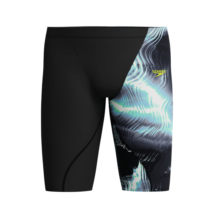 Speedo Men's LZR Pro 2.0 Printed Swim Jammer Electro Static/Black 