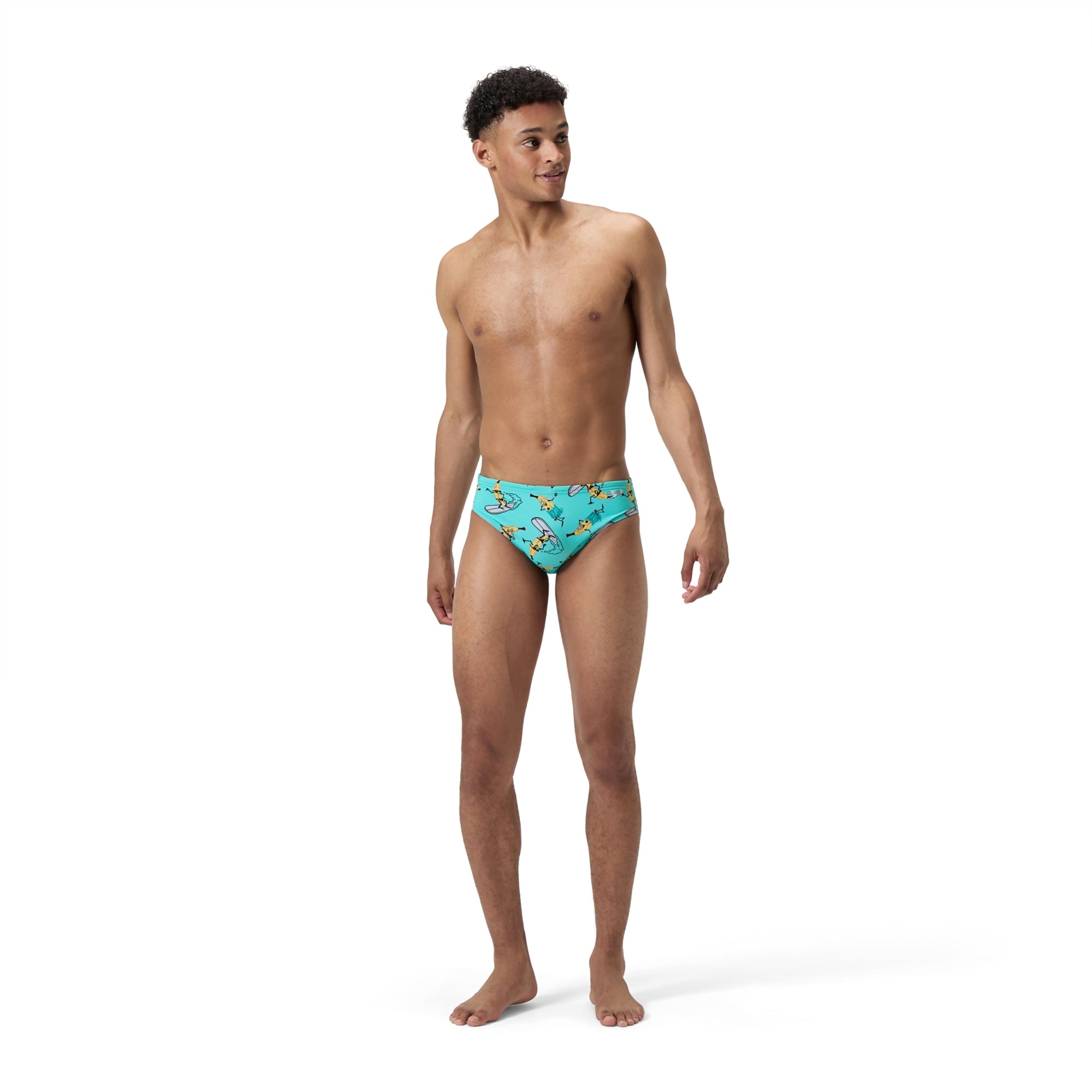 Speedo Men's Printed One Swim Brief Fun Bunch/Arctic Glass
