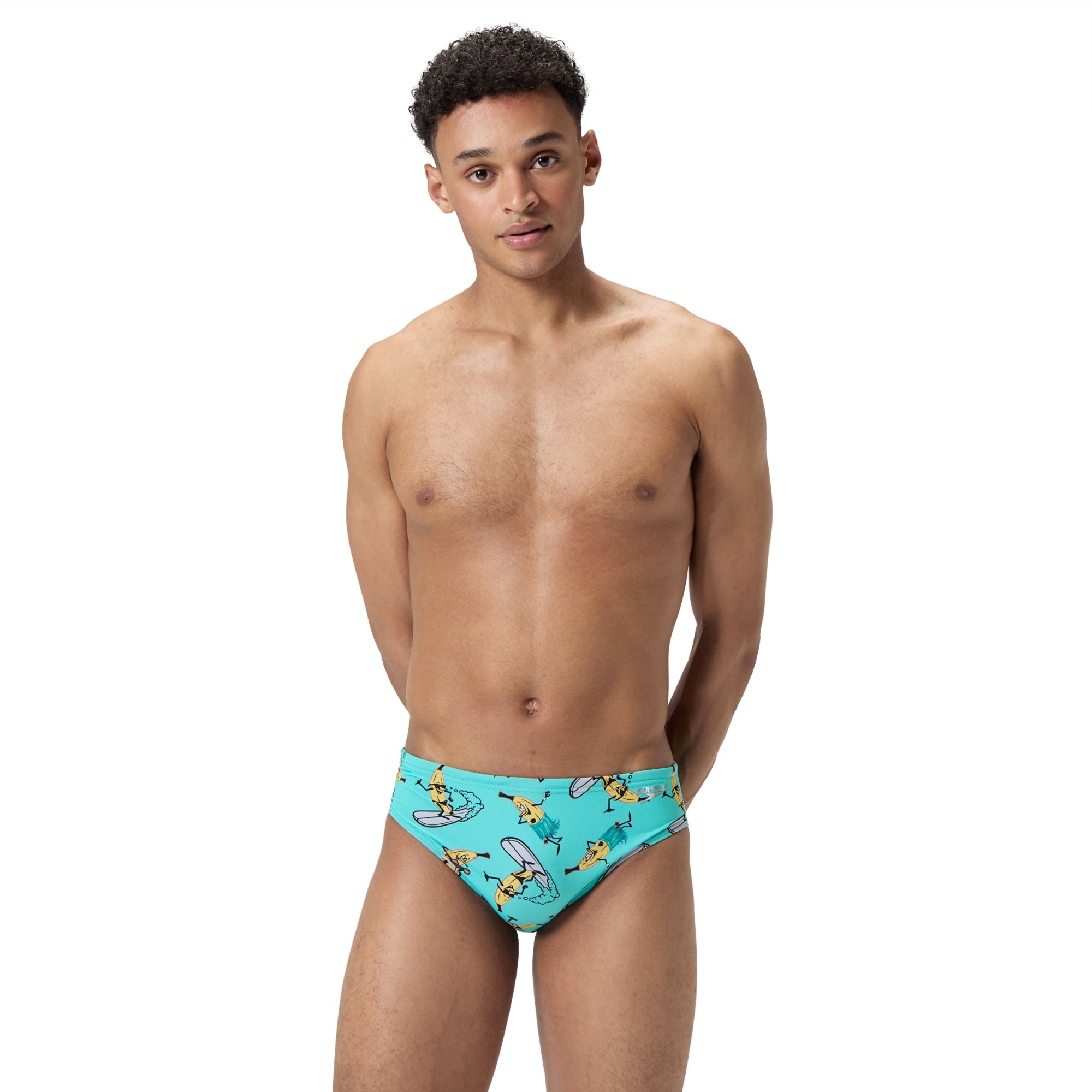 Speedo Men's Printed One Swim Brief Fun Bunch/Arctic Glass
