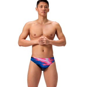Speedo Men's Printed Swim Brief Electro Static/Flare Pink 