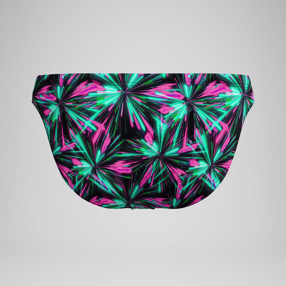 Speedo Men's Printed Swim Brief Firework burst/ black 