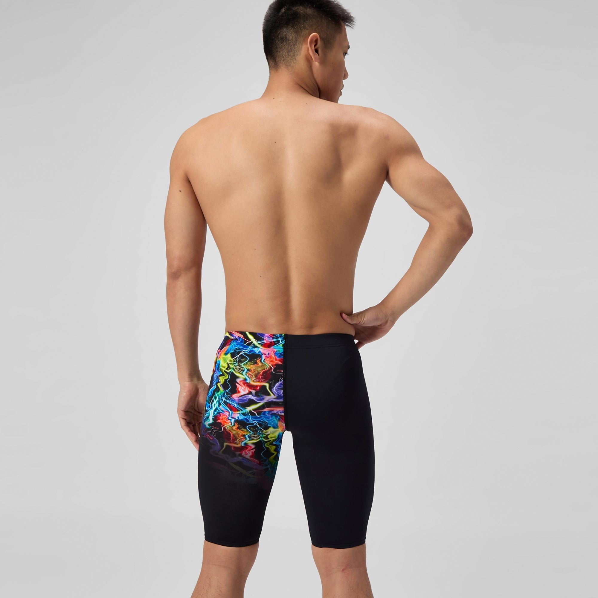 Speedo Men's Printed Swim Jammer Static Volta/Black 