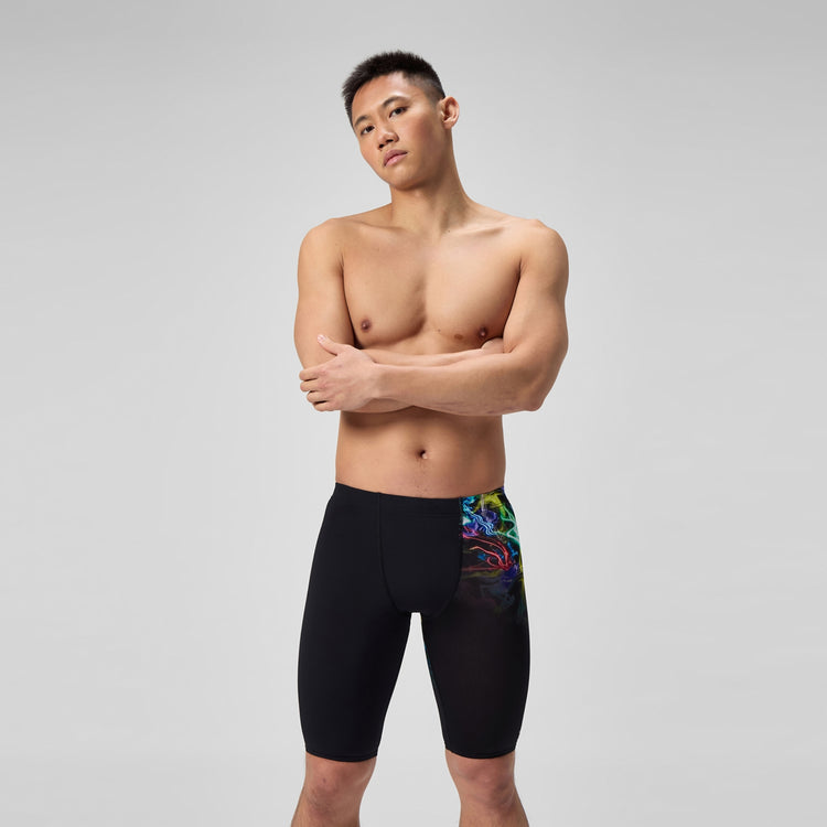 Speedo Men's Printed Swim Jammer Static Volta/Black 
