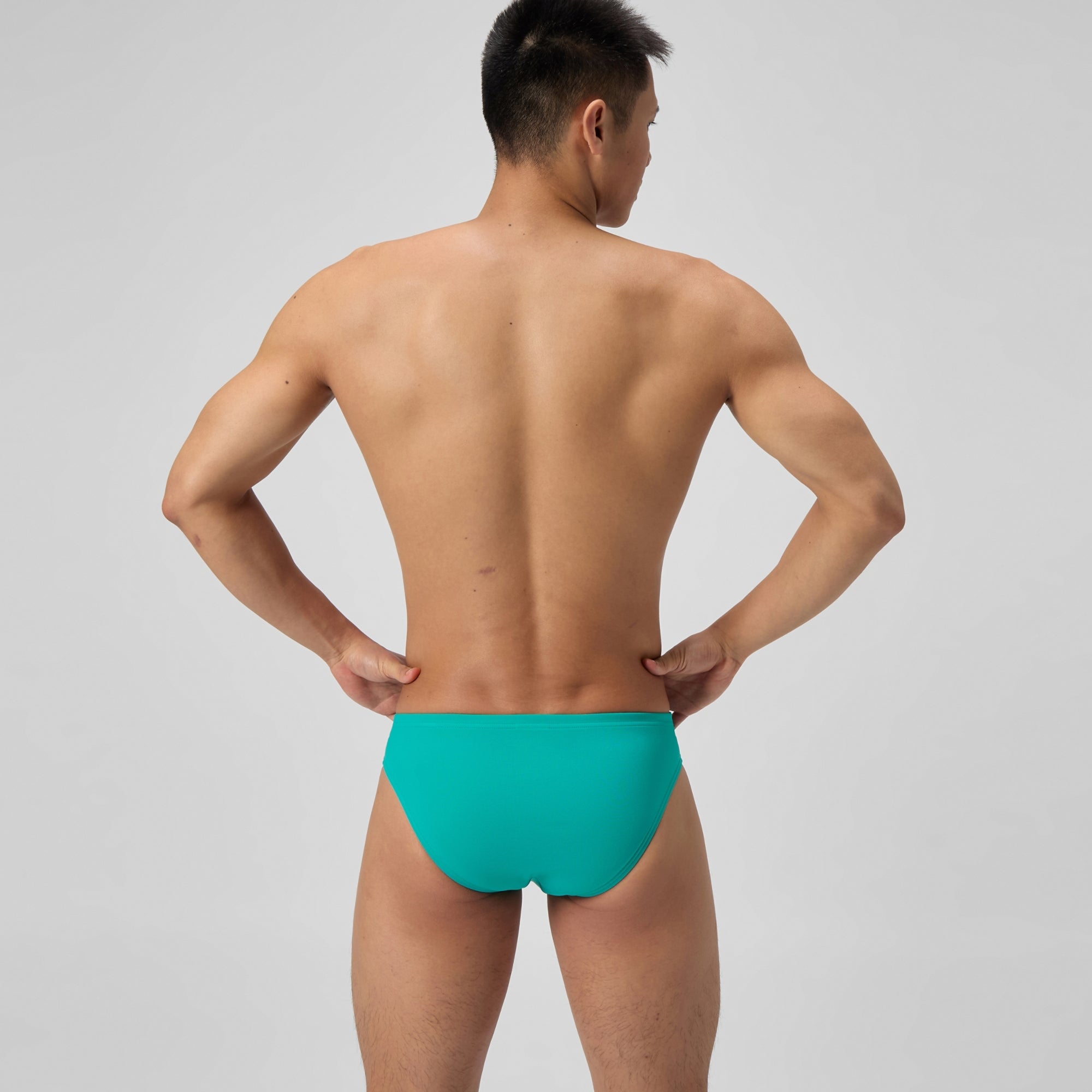 Speedo Men's Solid Swim Brief Turquoise Gem