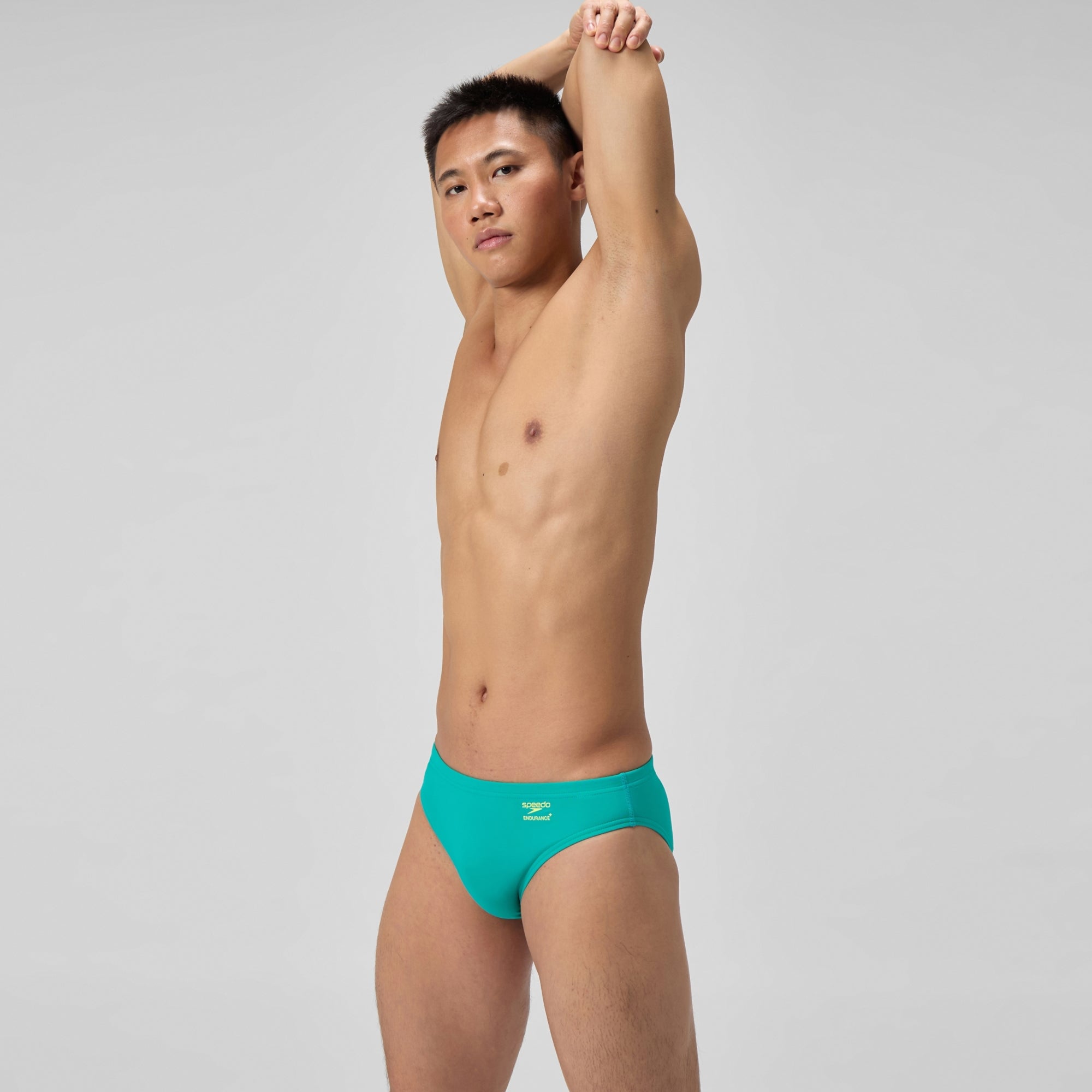 Speedo Men's Solid Swim Brief Turquoise Gem