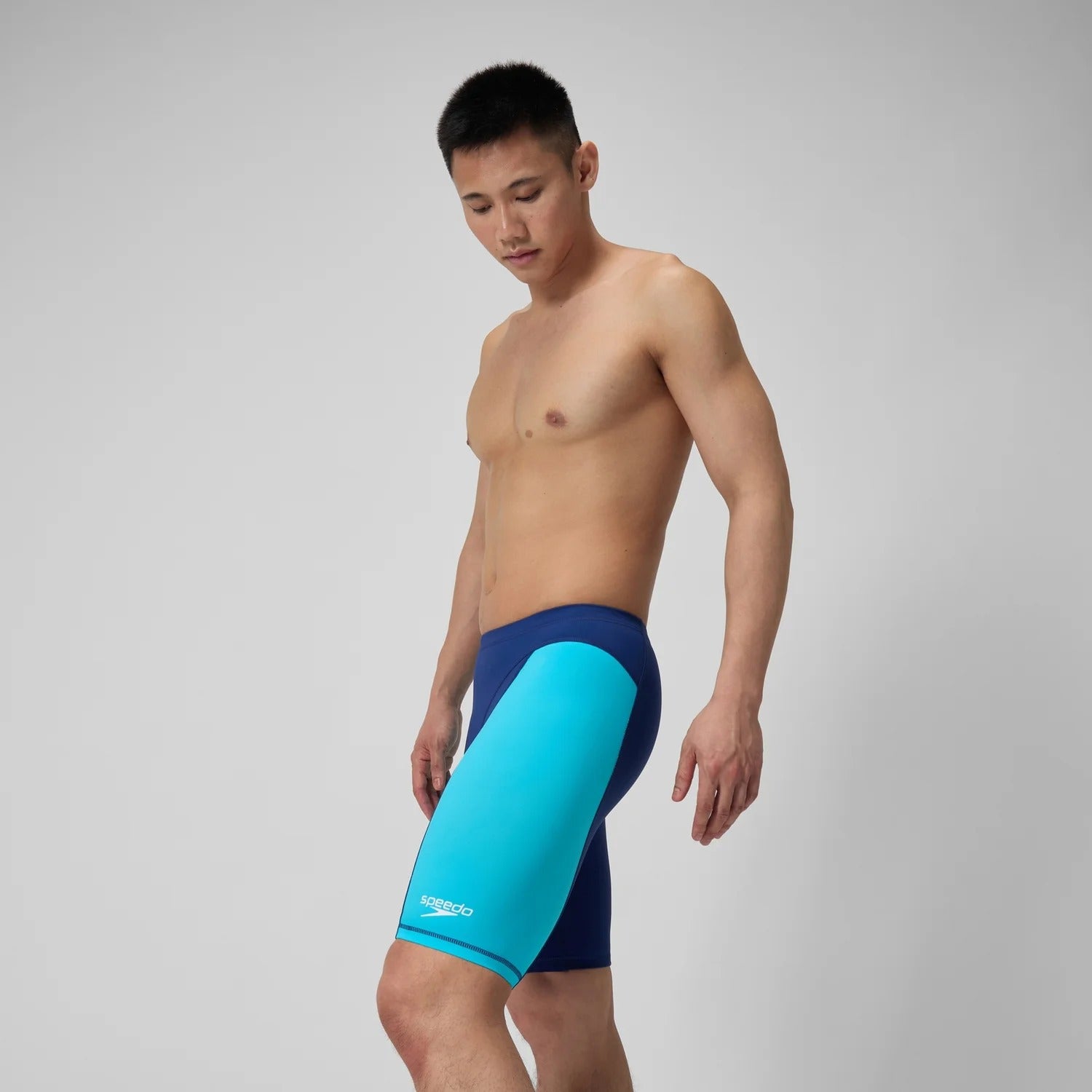Speedo Men's Solid Vanquisher Swim Jammer Picton blue