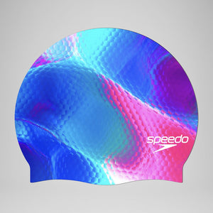 Speedo Printed Silicone Swim Cap techno snake