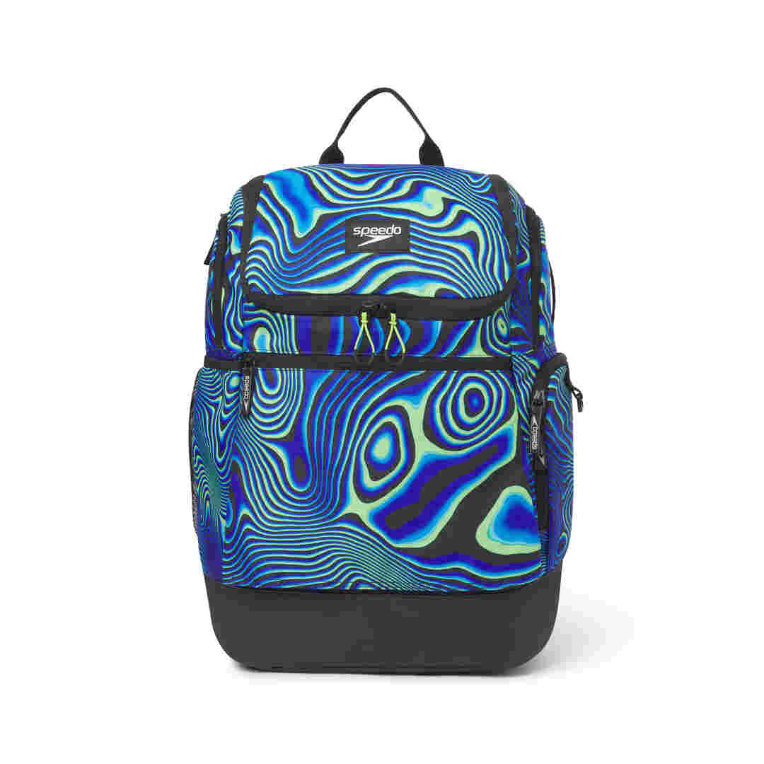 Speedo Printed Teamster 2.0 Swim Backpack True Cobalt Neon Depths