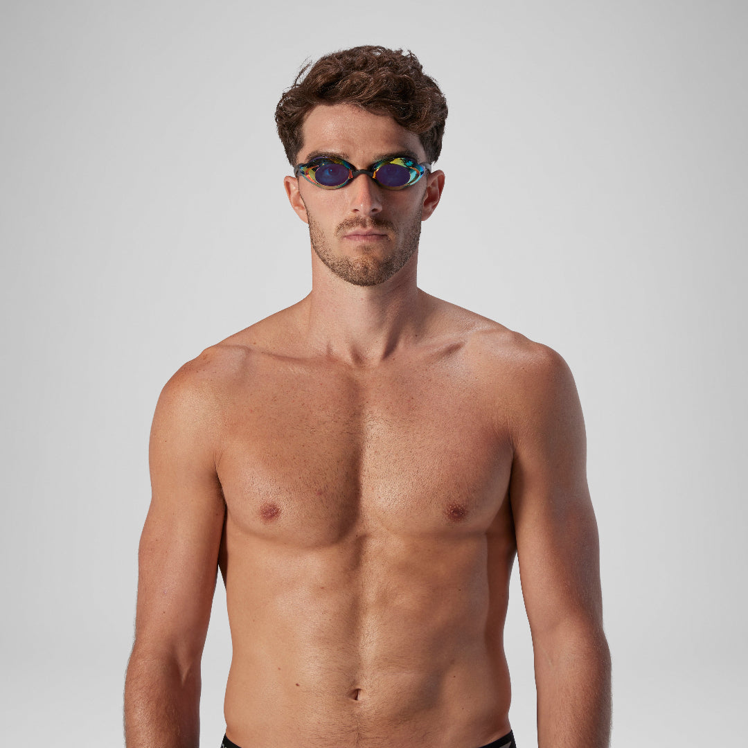 Speedo Vanquisher 3.0 Mirror LTD Swim Goggle Obsidian/Cobalt Trance Mirror Lens