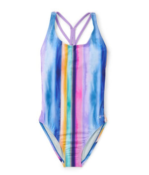 Speedo Women's Print Thin Strap One Piece Swimsuit Porcelain