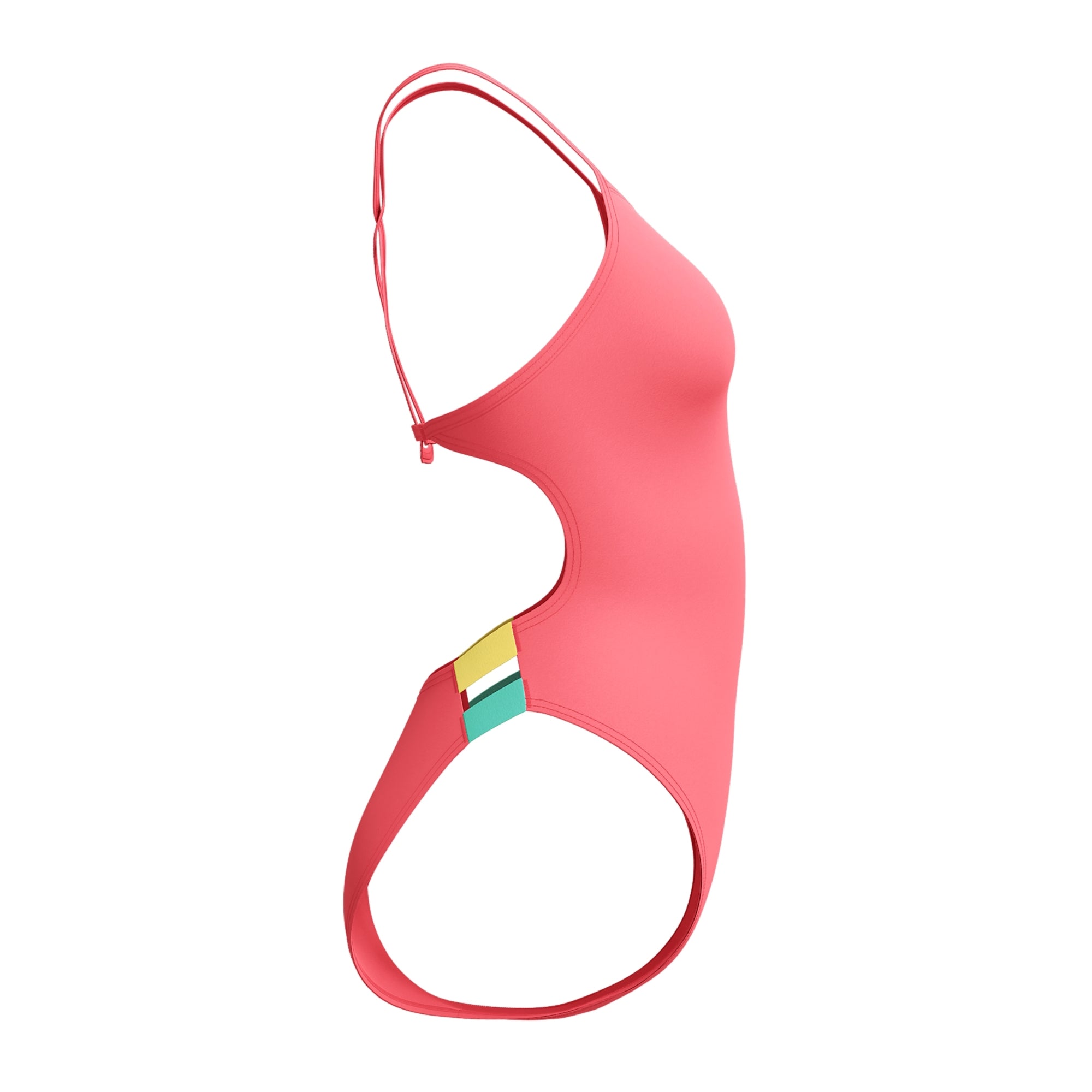 Speedo Women's Solid Twist Back One Piece Swimsuit Coral Sands
