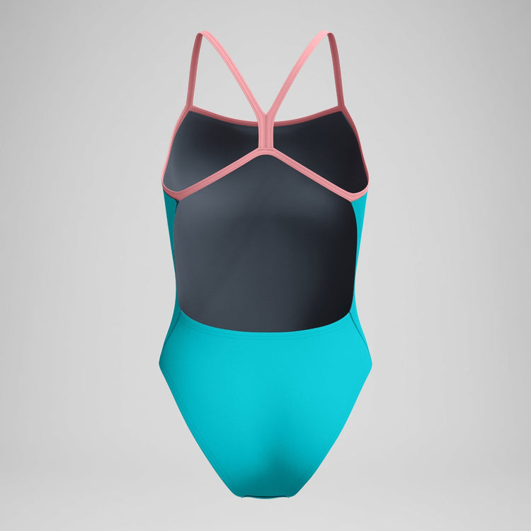 Speedo Women's Solid V-Back 2.0 One Piece Swimsuit mayan blue