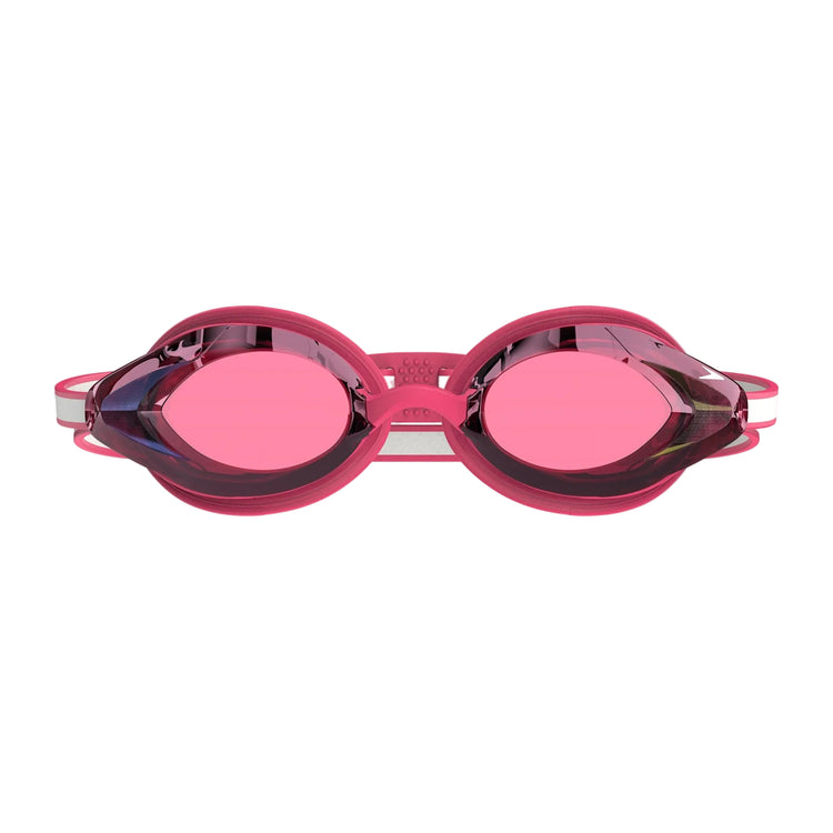 Speedo Women's Vanquisher 3.0 Mirror Swim Goggle Margarita Pink/ Ablaze/ Punch Mirror Lens