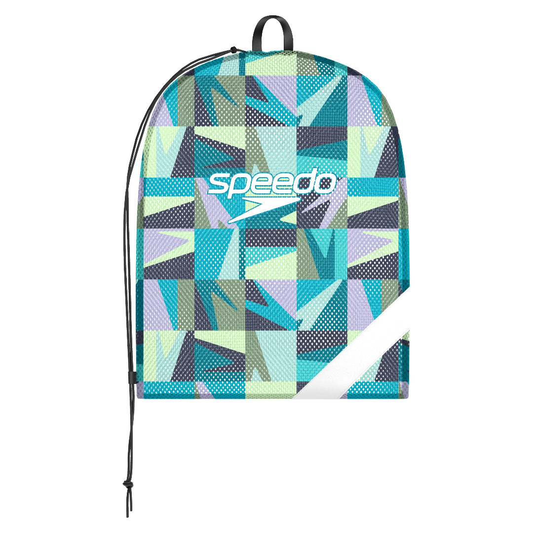 Speedo XL Team Printed Mesh Swim Bag boom grid