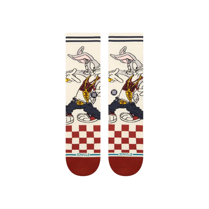 Stance Adult Bugs Crew Socks White 1