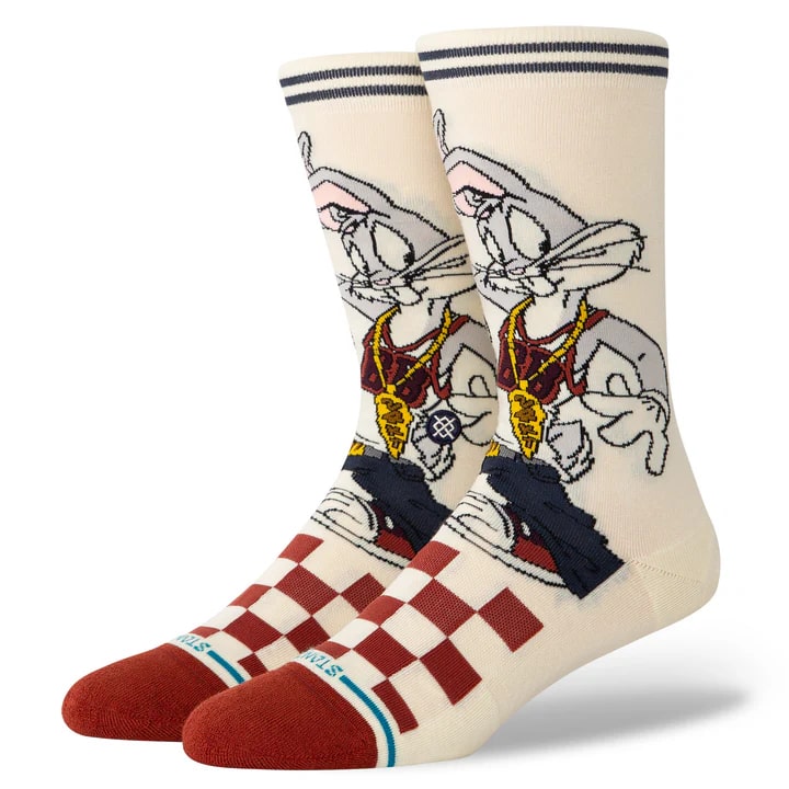 Stance Adult Bugs Crew Socks White