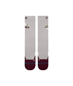 Stance Senior Peaks Wool Snow Socks fig grey maroon red women's