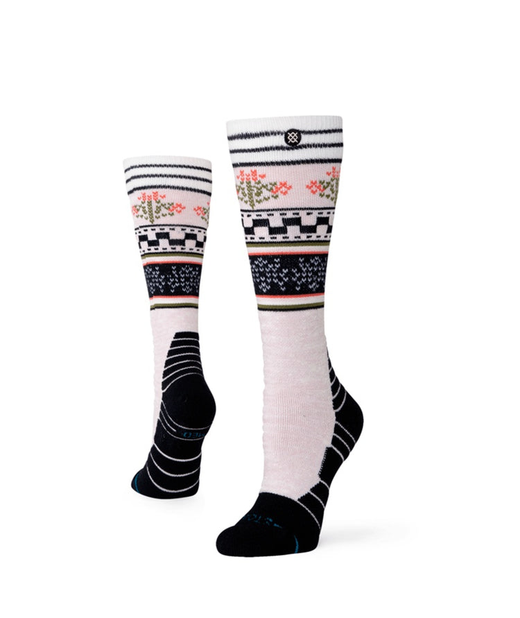 Stance Senior Winter Bloom Poly Snow Socks lilac pink black women's