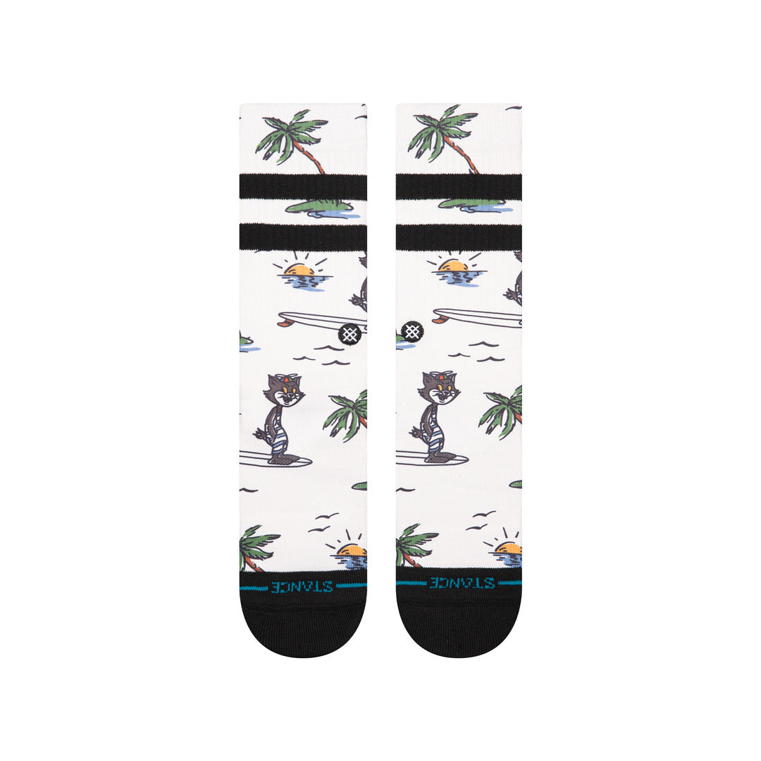 Stance Youth Kool Kats Crew Socks white