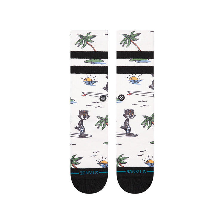 Stance Youth Kool Kats Crew Socks white