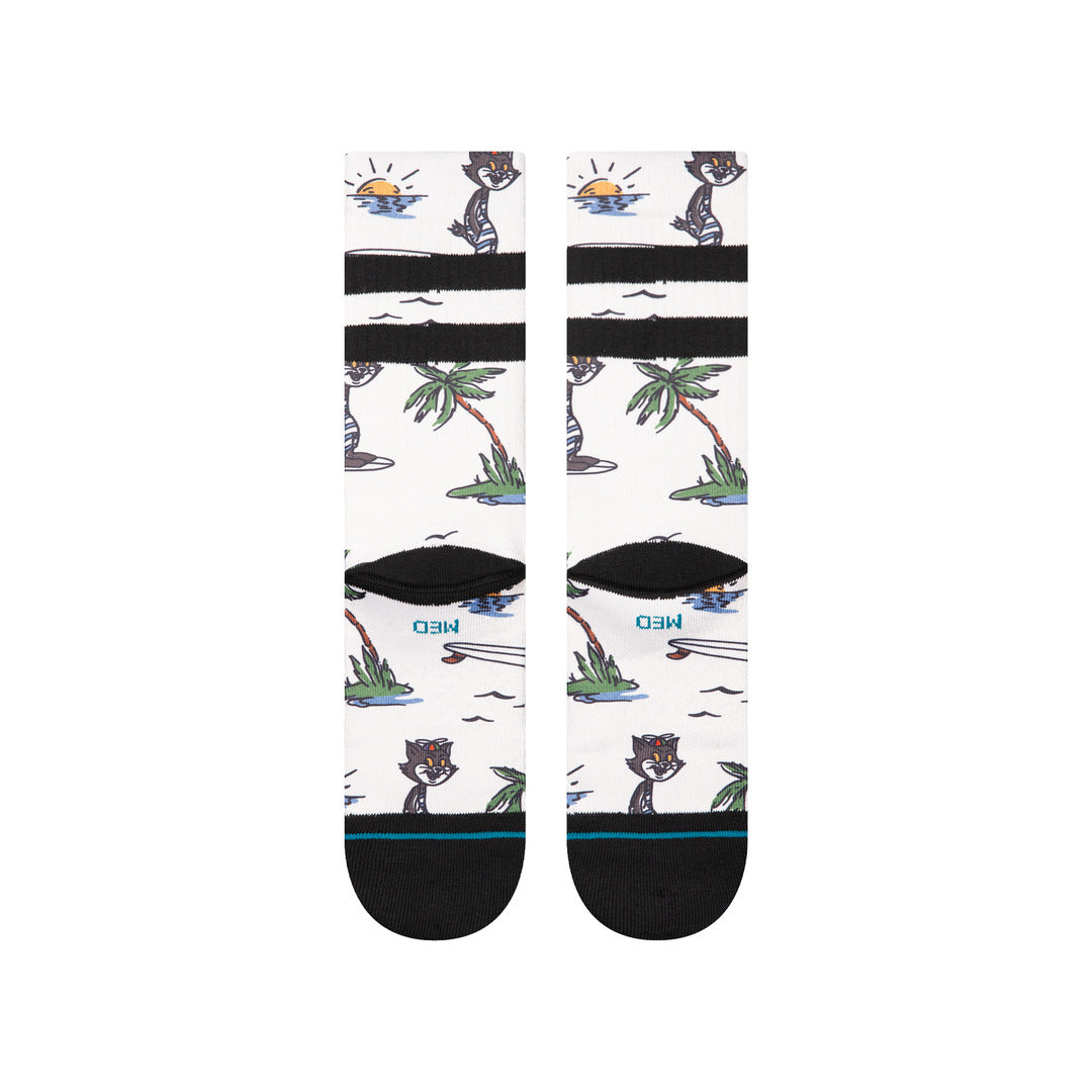 Stance Youth Kool Kats Crew Socks white