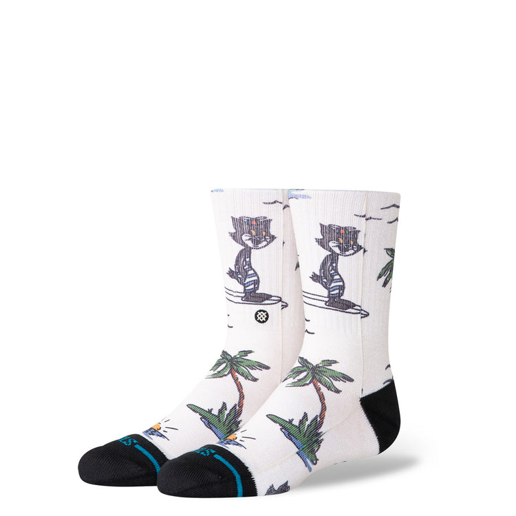 Stance Youth Kool Kats Crew Socks white