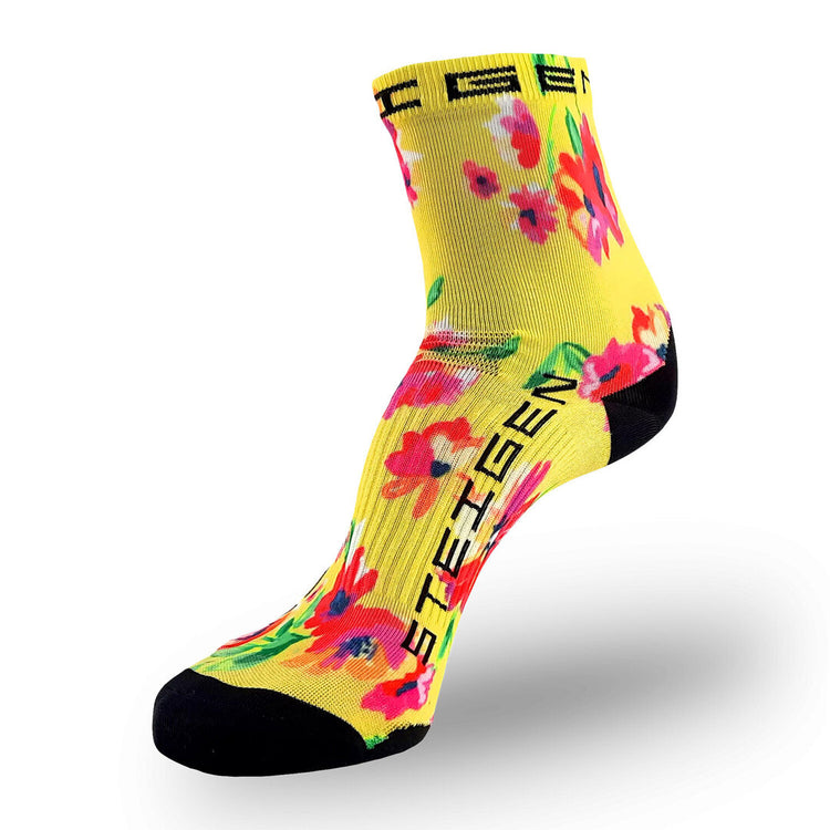 Steigen 1/2 Length Sock spring floral/ yellow- pink