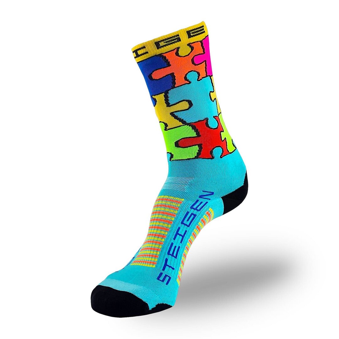 Steigen 3/4 Length Sock jigsaw- Blue/multi
