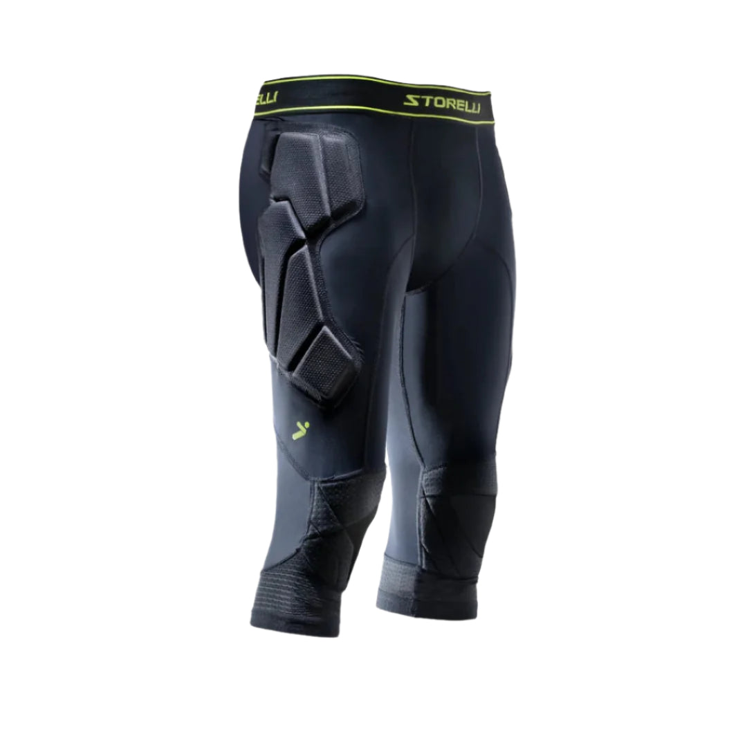 STORELLI Junior BodyShield 3/4 Goalkeeper Soccer Leggings Black
