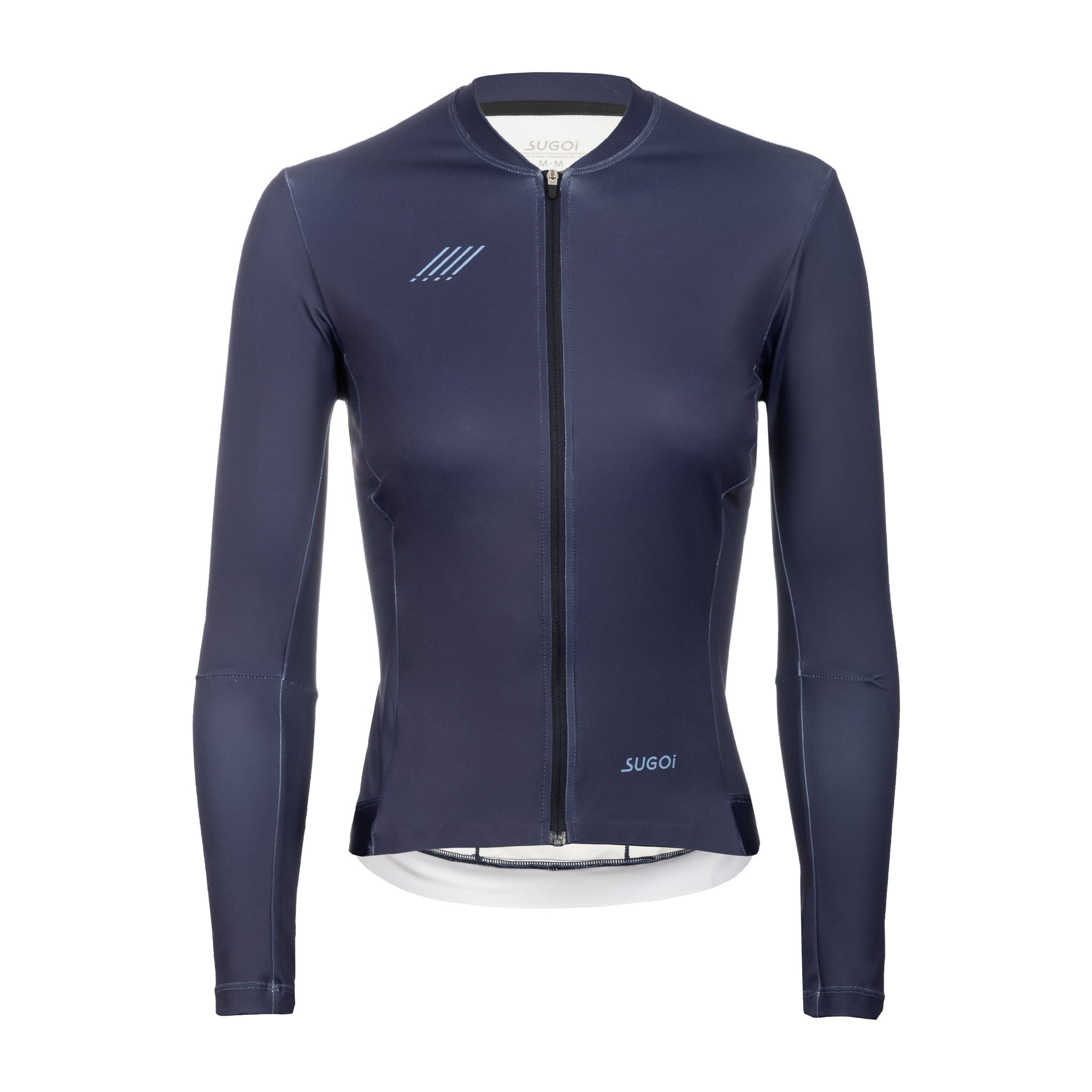 Sugoi Women's Evolution Long Sleeve Bike Jersey Dark Navy/Sky Blue 
