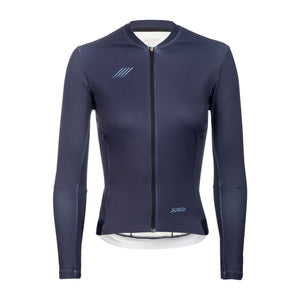 Sugoi Women's Evolution Long Sleeve Bike Jersey Dark Navy/Sky Blue 