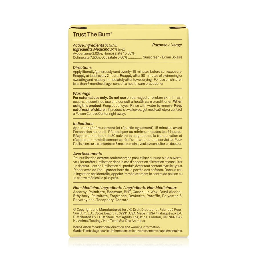 Sun Bum Original SPF 30 Sunscreen Face Stick 13g