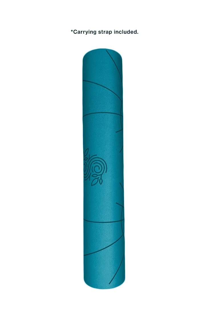 Supported Soul Pro Grip Luxe Deco Alignment 5mm Yoga Mat Pacific Blue 1