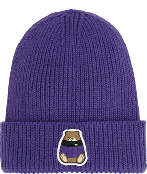The North Face Youth Logo Box Cuffed Beanie Toque purple