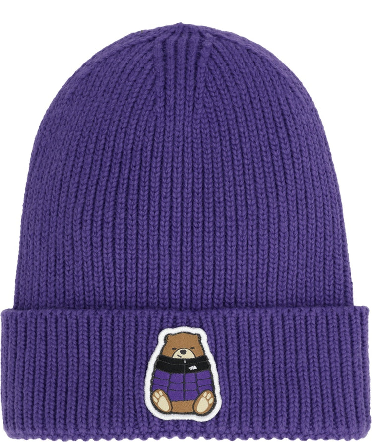 The North Face Youth Logo Box Cuffed Beanie Toque purple